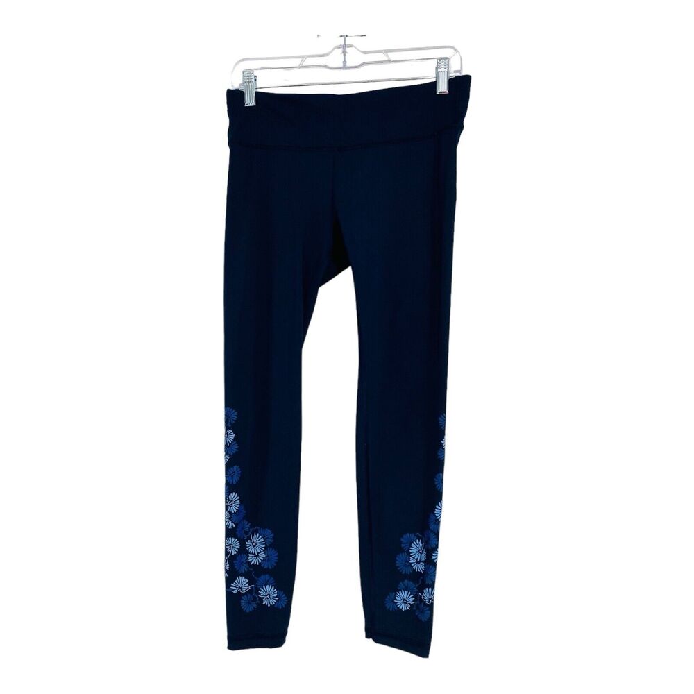 GapFit Sculpt Compression Hi Rise Blue Ankle Leggings Floral Women's‎ Medium M